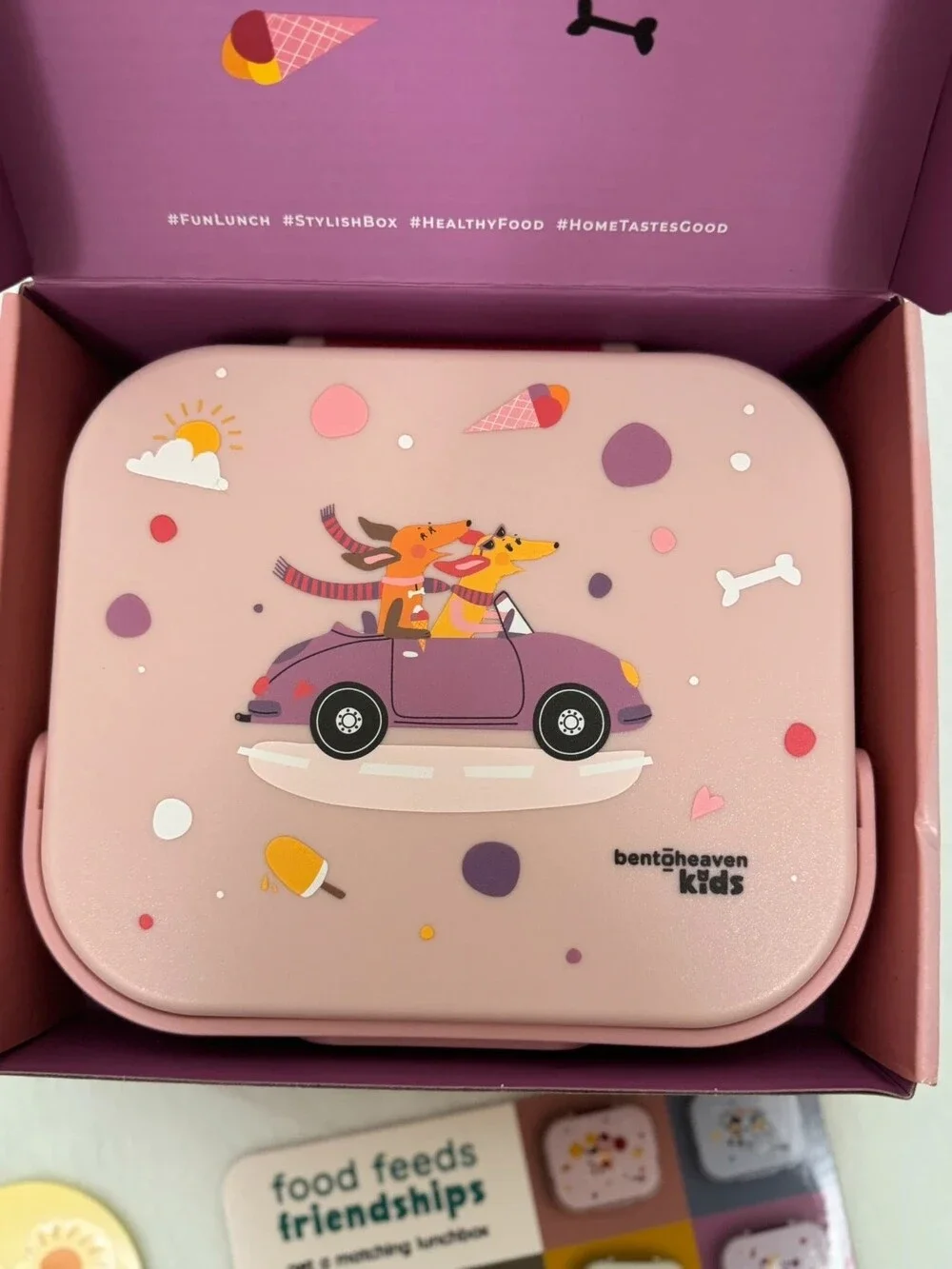 Bentoheaven kids bento lunch box pink